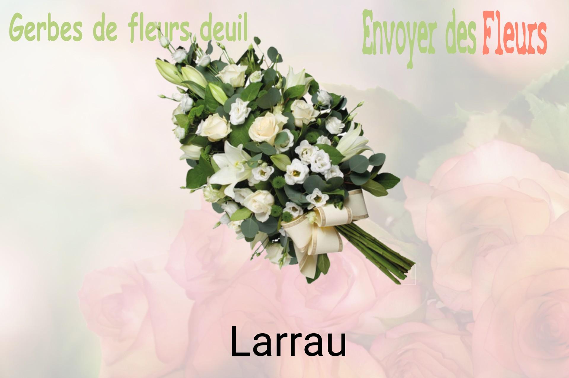 Gerbe de fleurs de deuil livrée à Larrau